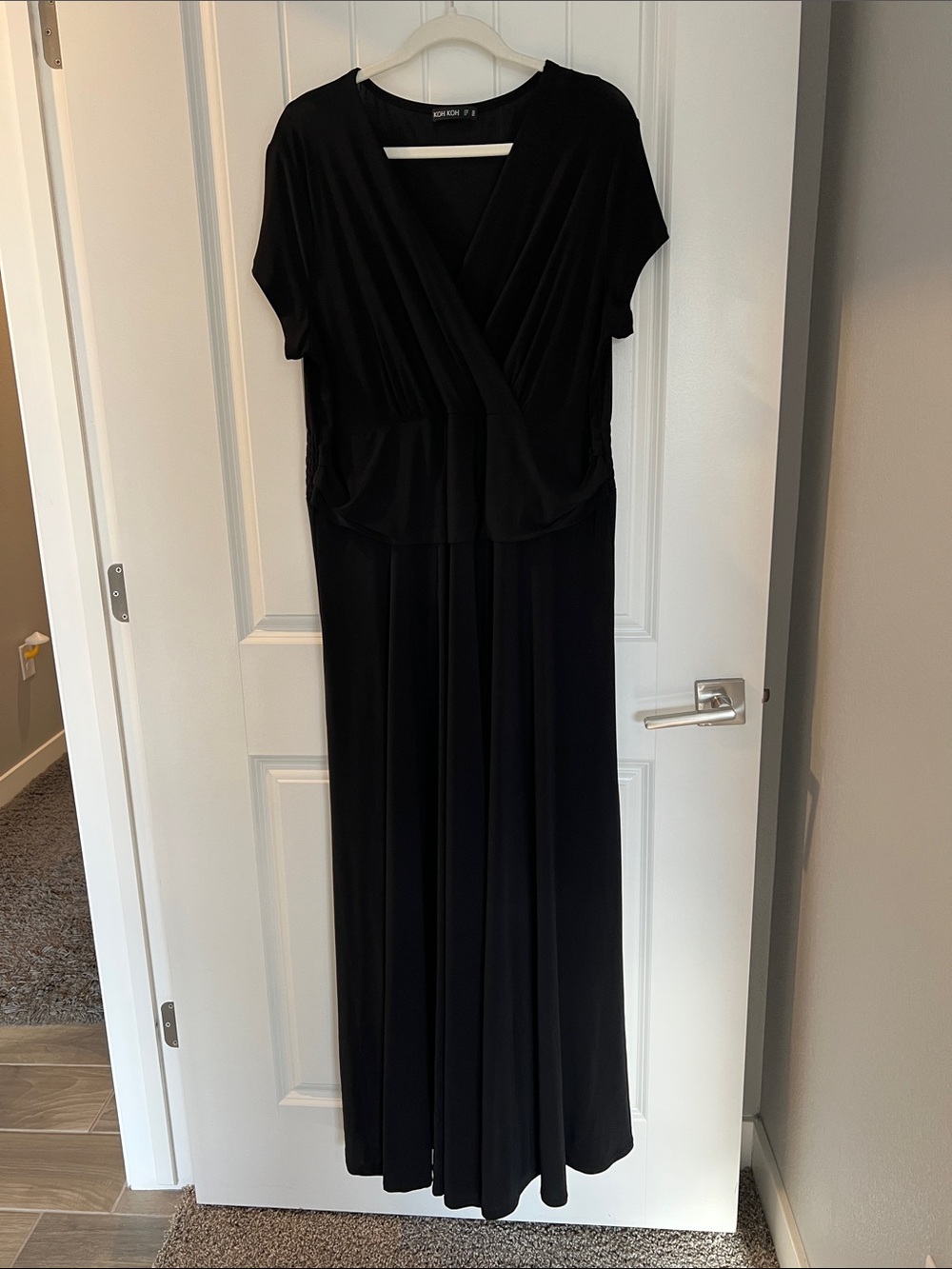 Black Faux-Wrap Maxi Dress by Worthington